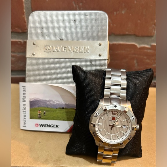 Wenger Swiss Military all stainless steel divers watch, vintage - Picture 2 of 8